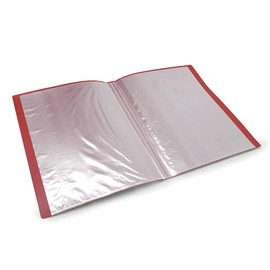 Waytex 931331R Document Protector A4 40 Pockets Premium Polypropylene Opaque Identifiable - 20 Transparent Pockets - Red