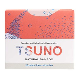 Tsuno Natural Bamboo Panty Liners - Ultra Thin Box of 20