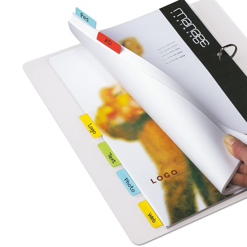 10532 Index-Tabs, selbstklebend, 3 l, 40 mm, verschiedene Farben, 24