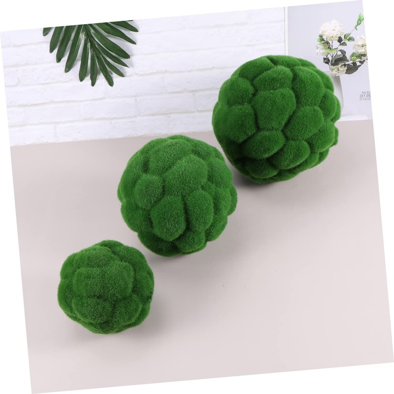 BIUDECO DIY Landscaping Essential 15cm Realistic Artificial Moss Ball for