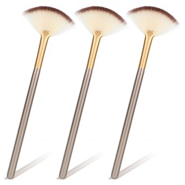 GEEHUA Pack of 3 Face Mask Brushes, Wooden Handle, Fan Brush, Cosmetic Make-Up for Face Treatments, Mask Brush, Fan Brush, Face Fan Brush, Applicator Brush