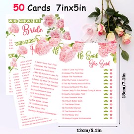 Bridal Shower Games He Said She Said Bridal Shower Games 50 Guests