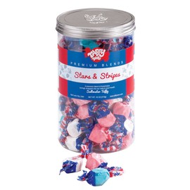 Taffy Town Gourmet Salt Water Taffy Gift Jars, 18 Ounces (Stars & Stripes)