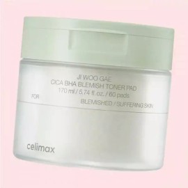 Cellimax 셀리맥스 지우개 시카 바하 블레미쉬 토너 패드 170ml 60매입 1개 4549711 [[정품보장] 60매입 x 2개 4549711] Cellimax Eraser Cica BHA Blemish Toner Pads 170ml 60pcs 1 pack 4549711 [[Genuine Product Guarantee] 60pcs x 2 packs 4549711]