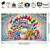 BlissYard Happy Birthday Banner 71x43 Inch Birthday Backdrop Supplies Banner