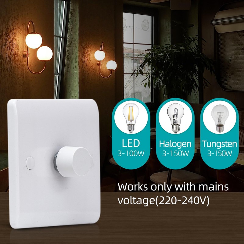 Ledivion Dimmer Switch, LED Dimmer Switch Trailing Edge Rotary 1