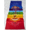 Large Batik Rainbow Chakra Meditation Cotton Wall Hanging - Hand