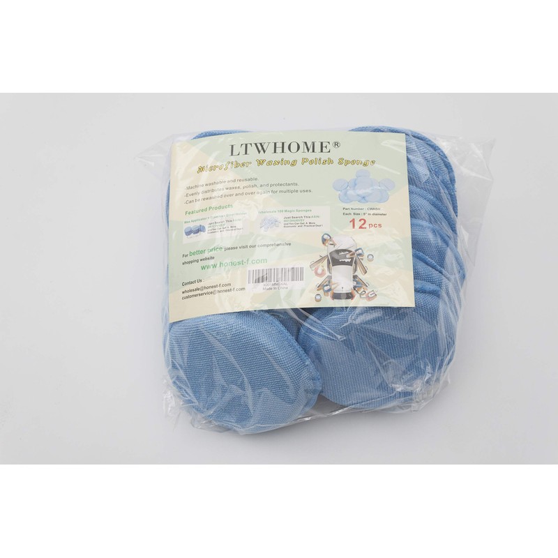 ltwhome Azul Aplicador de Cera polaco de microfibra detalles Limpieza