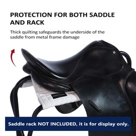 Harrison Howard Saddle Stand Suede Saver Adds Protection to Underside of Saddle Prevents Bar Indentations Secure Saddle Use with Saddle Rack, Saddle Saver Only White