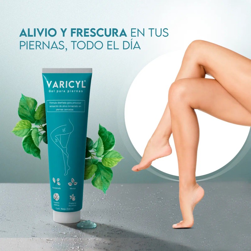 Gel Refrescante Antiinflamatorio Para Piernas Varicyl 220 Ml Mentol