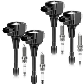 UF549 Ignition Coil Packs & 9029 Double Iridium Spark Plug For 2007-2019 1.6 1.8 2.0 2.5L Nissan Altima Versa Sentra Rogue Cube NV200 Pathfinder Infiniti FX50 M56 QX60 QX70 OE C1696 5C1753 DILKA6RA11