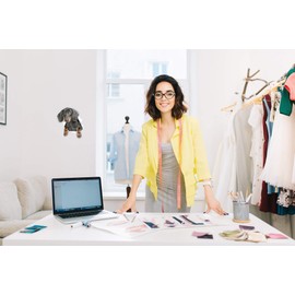 Winston & Bear 3D Dog Stickers - 2 Pack - Black Dachshund Sausage Dog Decals for Wall, Fridge, Toilet and More - Black and Brown Dachshund Decor - Retail Packaged Dachshund Stickers