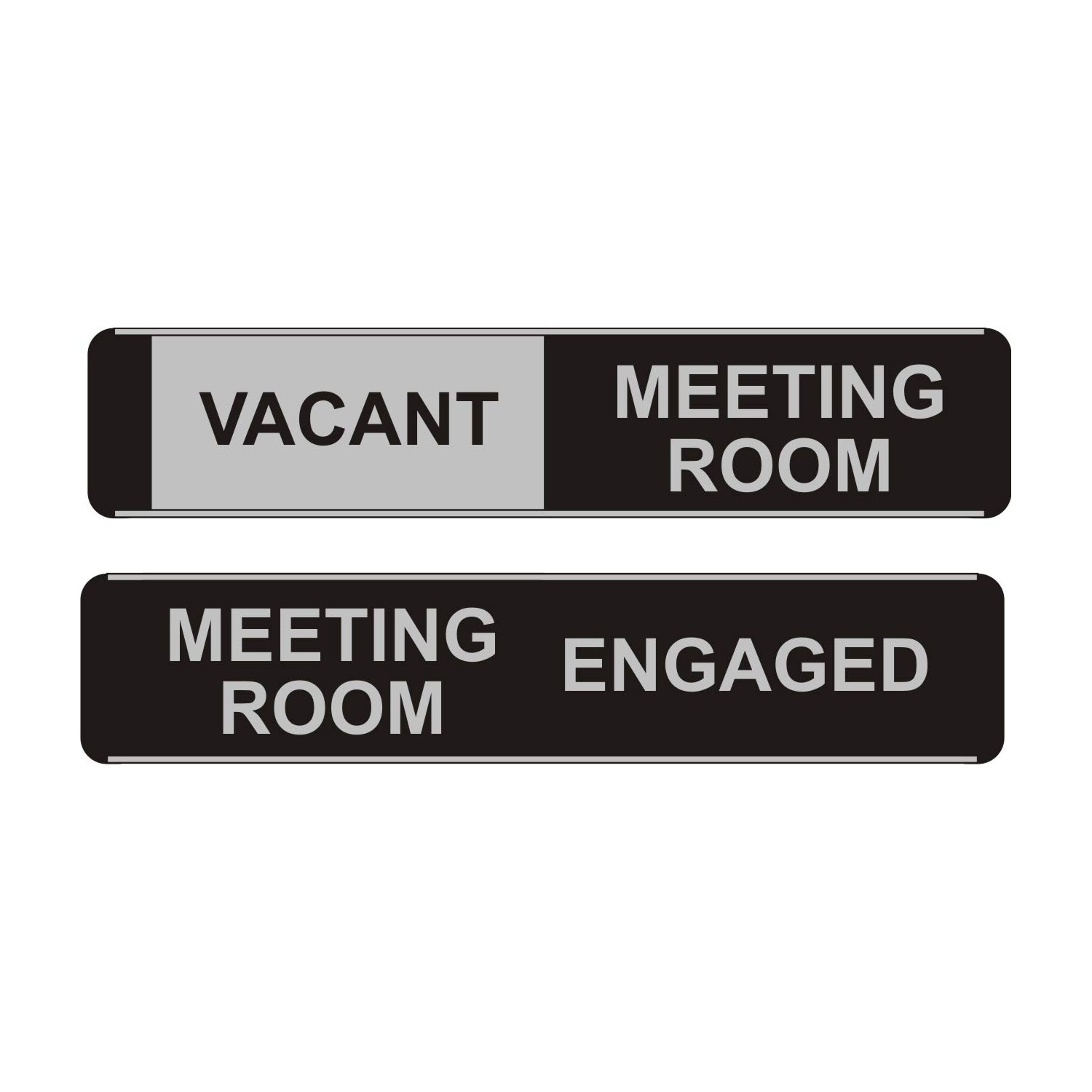 Seco Free Meeting Room/Meeting Room Engaged Sliding Sign, 255mm x 52mm ...