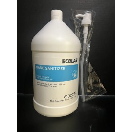 Ecolab Hand Sanitizer 1 Gallon With Pump Quick Drying Gel 128oz