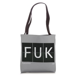 FUK Fukuoka Japan Retro Travel Airport Code Japanese Tote Bag