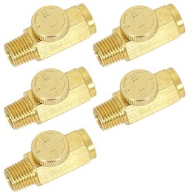 UFFY Brass In-Line Air Flow Regulator Control Tool Valve 1/4" NPT (5)