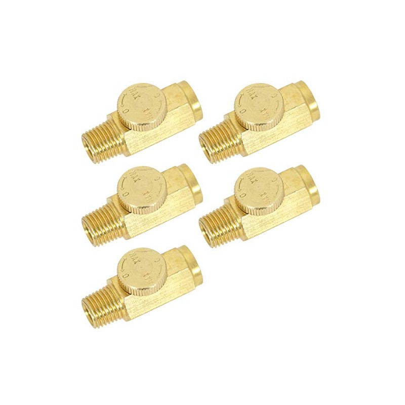 UFFY Brass In-Line Air Flow Regulator Control Tool Valve 1/4"