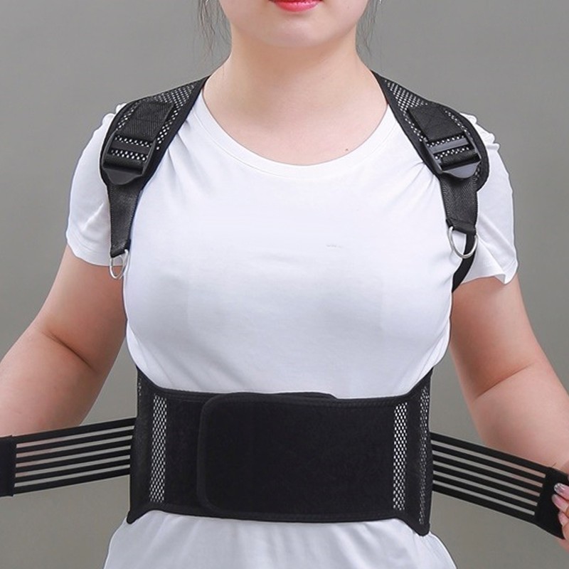 Posture Corrector Thin Mesh Cloth Shoulder Back Waist Wrap Brace