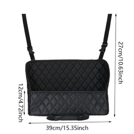 Upgraded Leather Car Net Pocket Seat Driver Netting Pouch Storage Bag Accessories Mesh Organizer Handbag Purse Holder Between Seats Large Capacity Hanging for Front Back Assoceries Backseat Kids Women
