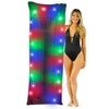 The Inflatable Pillow Pool Raft with Illuminated LED - A