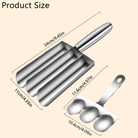 BlayaAdd Meatball Maker Tool, 304 Stainless Steel, 3 Count, Silver