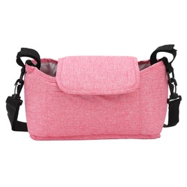 Baby Stroller Hanging Bag Multipurpose Large Capacity Stylish Lightweight Stroller Travel Bag for Outdoor Camping Pink