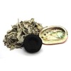 Loose Natural Fresh Californian White Sage, Abalone Shell and Charcoal