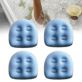 4 PCS Spa and Hot Tub Booster, Pool Bathtub Seat Inflatable Cushion, PVC Spa Waterproof Back Pad,Soft Spa Cushion Massage Mat