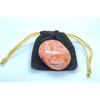 Gemstone Sunstone Carved Palm Stone/Pocket Palm Stone/Reiki Healing & Crystal