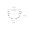 BIOZOYG Disposable Bowls, Pack of 100, 500 ml, Diameter 15