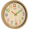 Foxtop Modern Children's Wall Clock, 30 cm, Silent Non-Ticking Wall