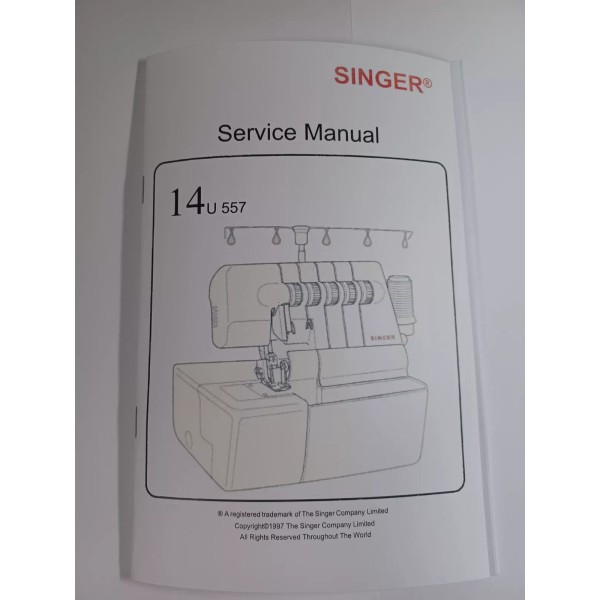Singer 14u557 Serger Service Manual (repro)