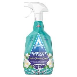 Astonish Streak Free Foaming Bathroom Cleaner Spray Bottle 3 Pack - Deep Cleaning White Jasmine & Basil Scented Spray For Soap Scum, Watermarks & Limescale - Cleaning Supplies, 750 ml Bottle
