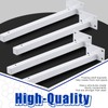 Glarks 4 Pack 12 Inch White Shelf Brackets, Industrial Floating