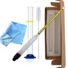 Alcohol Hydrometer Meter Test Kit 0-200 Proof & Tralle,with Glass