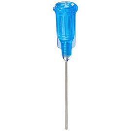 Metcal 922100-TE Series TE Stainless Steel Precision Needle with Double Helix Polypropylene Hub for Fluid Dispensing, 1" Tip Size, 22 Gauge, Blue (Pack of 50)