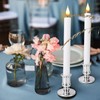 Bolamp LED Flameless Window Candles with Remote Timer Sliver Base