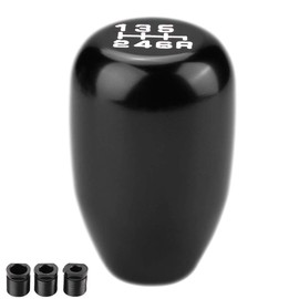 EVGATSAUTO Universal Car 6-Speed Gear Knob with Gear Lever Black