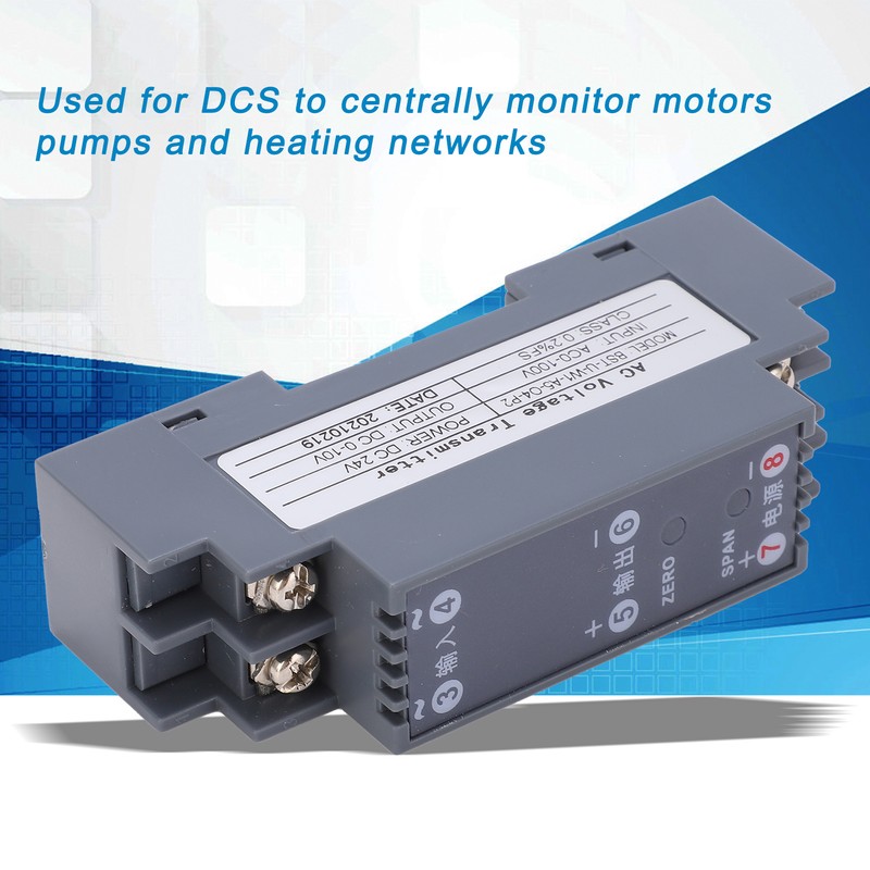 Voltage Transducer AC Signal Isolator Transmitter Sensor 1‑in‑1‑out AC0‑100V to