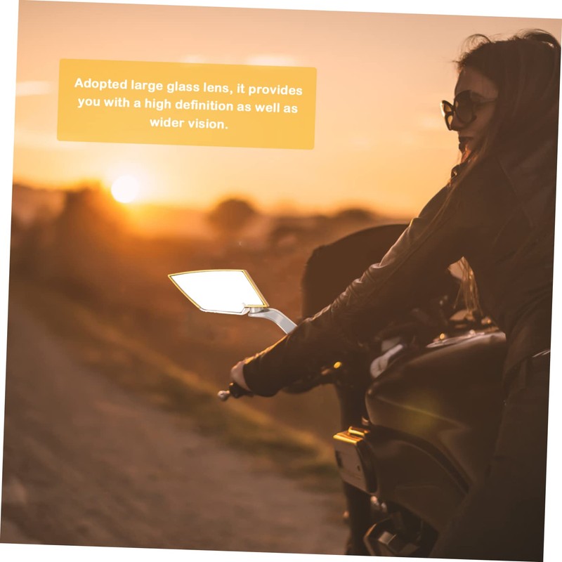 iplusmile 1pair Motorcycle Rearview Mirrors Handlebar for Safe Riding Compatible