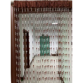 ZiDeTang Acrylic Beaded Door Curtain Home Décor Tassel Room Divider Curtain (Brown, 100cm by 190cm)