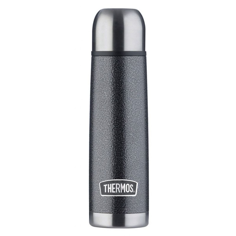 Thermos ThermoCafé Stainless Steel Flask, Hammertone Grey, 1.0 L