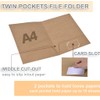 Pack of 10 A4 Cardboard Presentation Folders with Pocket, Document