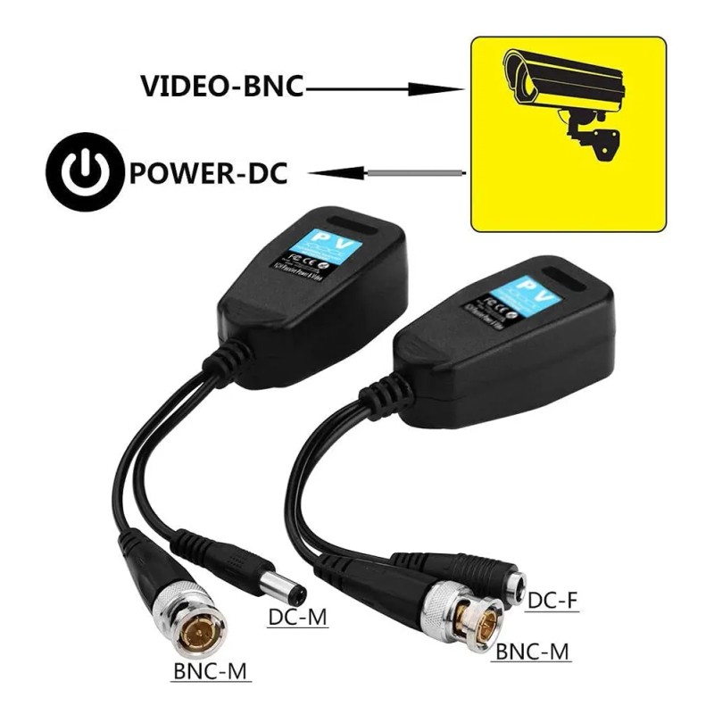 4 Pares De Conectores Bnc A Puertos De Cable De