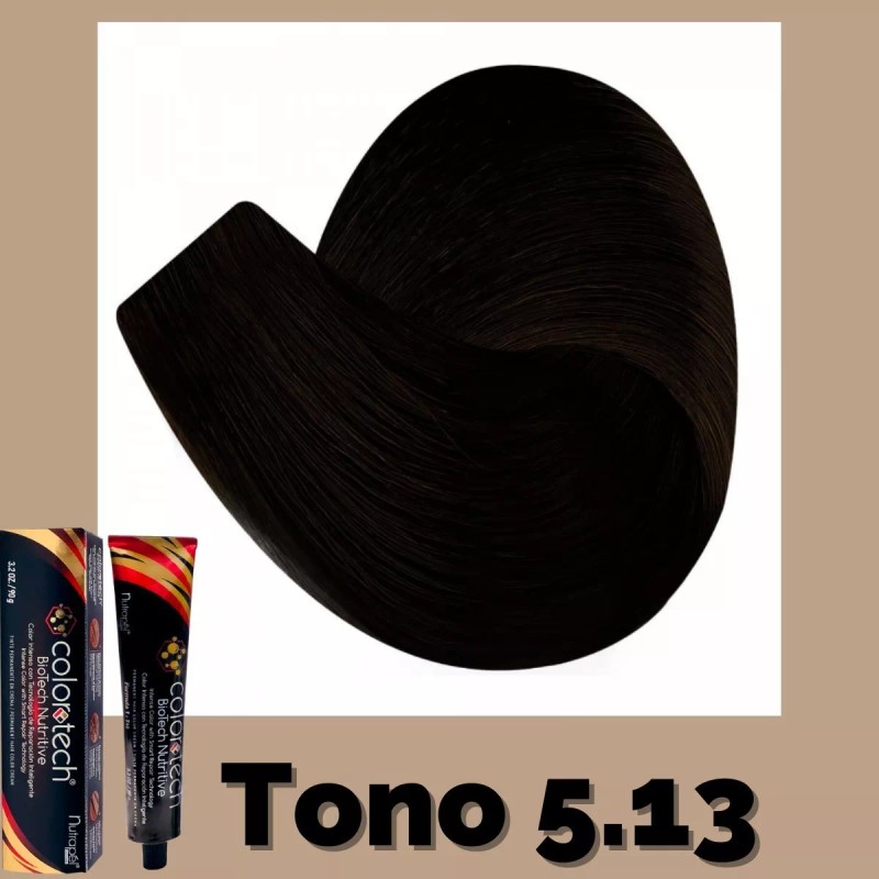 Color Tech Tinte Tono 5.13 Castaño Claro Cenizo Dorado