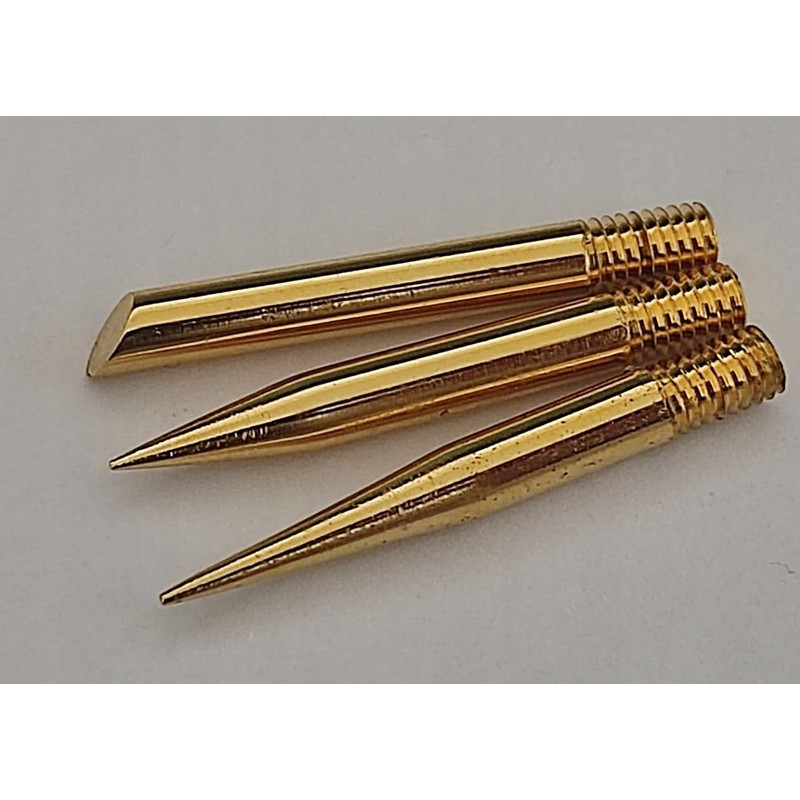 Soldering Tip, Gold-Plated, Screwed, Thread M4, Parkside Replacement - Set