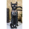 Ancient Egyptian Goddess Bastet Statue In Rustic Clay Finish Temple