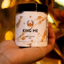 King Me Body Butter for Men ( Shea Butter, Cologne,  Body Care, Aroma Scented, Hydrated Skincare. - Size: 4 oz