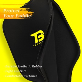 TEBPKBALL 1PCS Black Pickleball Paddle Cover,Universal Case Size Fits Pickleball Rackets up to 8.25 inche Wide,Pickleball Paddle Neoprene Sleeve