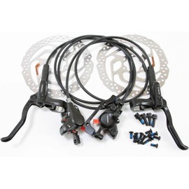 Shimano BL-MT200 BR-MT200 Lightweight High Performance Hydraulic Disc Brake, Front and Rear Set, Black, 6.3 inches (160 mm) Rotor Included